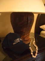 lamp with pearl necklace