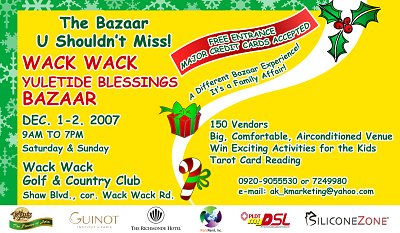 Wack Wack Yuletide Bazaar poster